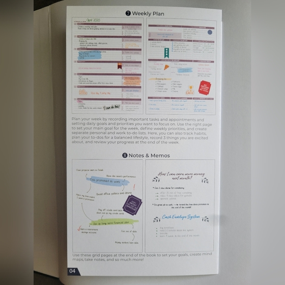 Clever Fox NEW Planner Pro 2 Weekly Non dated A4 8.5x11 Purple W/ Sticke… - Picture 5 of 10